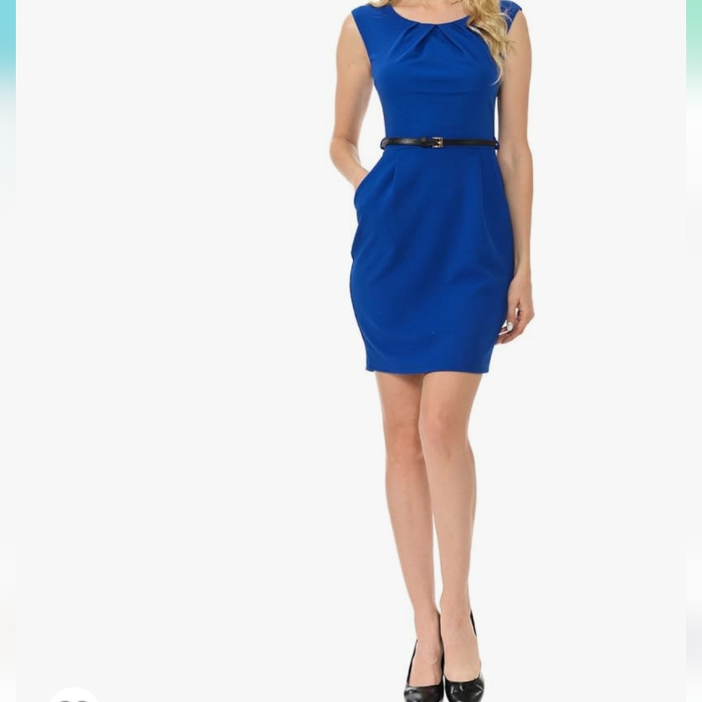 Blue Belt Dress